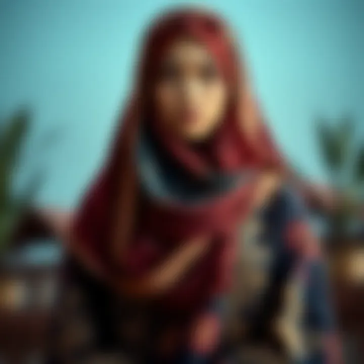 Traditional abaya adorned with cultural motifs