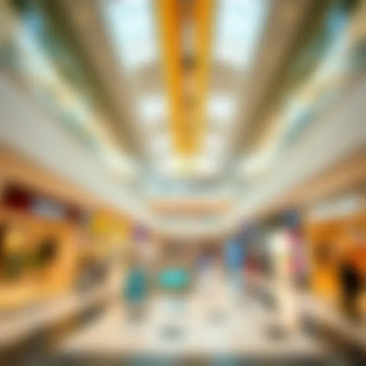 Interior shot of Nakheel Mall featuring various retail stores