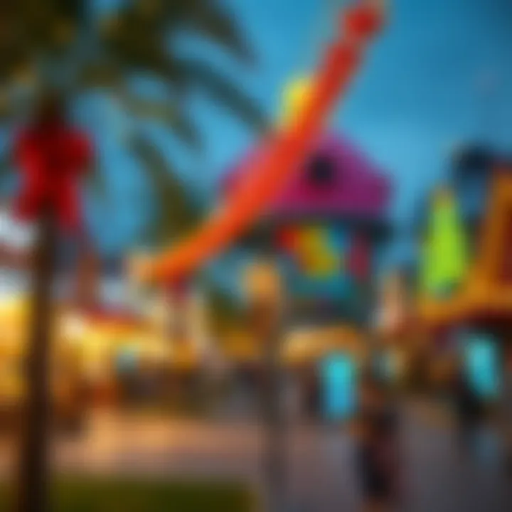 Diverse Attractions within Global Village An engaging representation of various attractions within the Global Village, illustrating its diverse offerings.