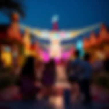 Families enjoying entertainment shows at Global Village Dubai