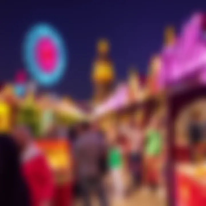 Evening Festivities at Global Village Festive atmosphere during the evening at Global Village