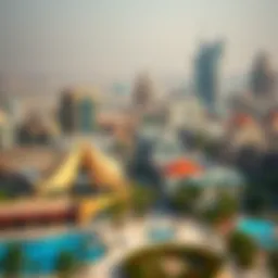 A panoramic view of Dubai showcasing the diverse architectural landscape and integration of various cultures.