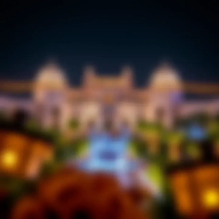 Enchanting Nightscape of Hadiqat Al-Adaa Night view of Hadiqat Al-Adaa