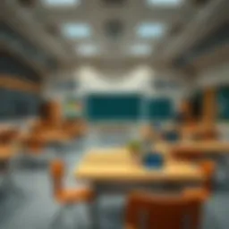 A modern classroom setup showcasing innovative teaching methods