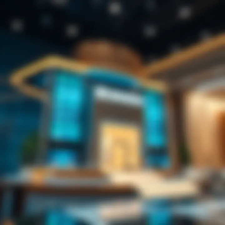 Innovative Banking Technologies in the UAE A futuristic representation of banking technology and innovation.