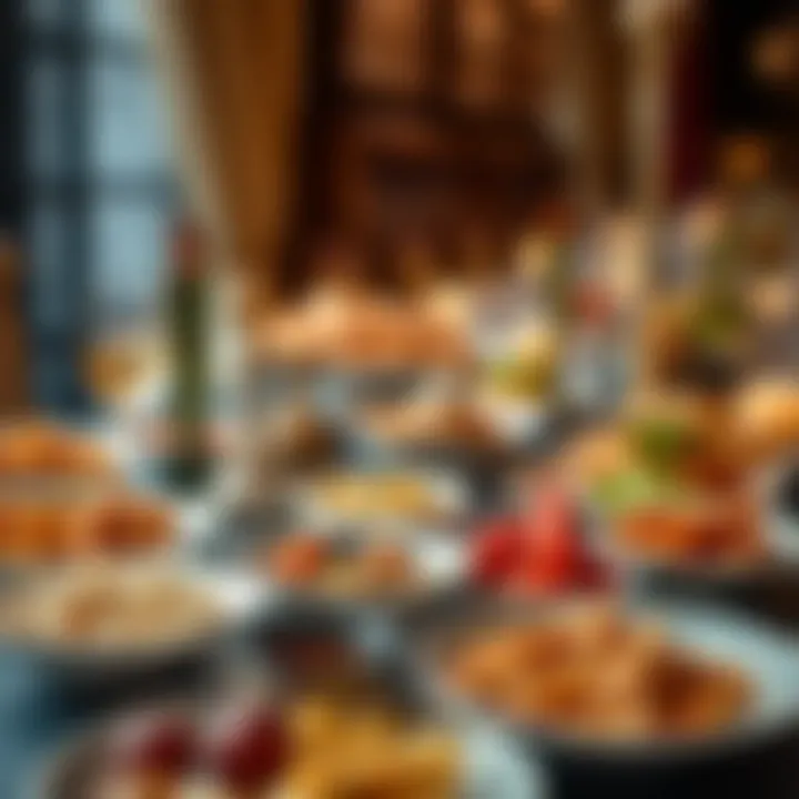 An Elegant Iftar Spread Elegant iftar spread featuring traditional dishes