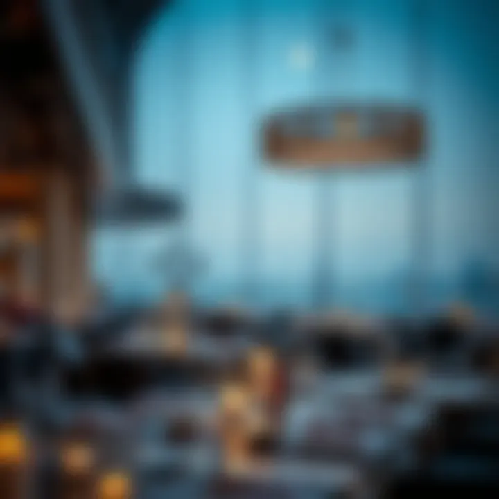 Luxurious Restaurant Ambiance for Iftar Luxurious restaurant ambiance during iftar