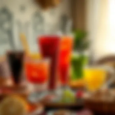 Traditional Beverages for Iftar Colorful array of traditional beverages for iftar