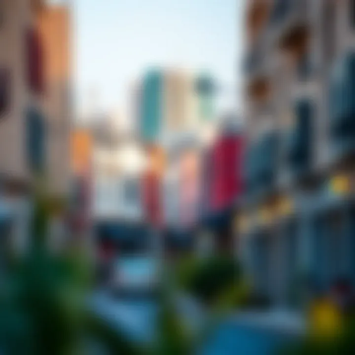 Dubai's Lively Neighborhoods Vibrant neighborhood in Dubai reflecting lifestyle and culture