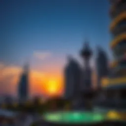 Stunning sunset view over JBR Bahar