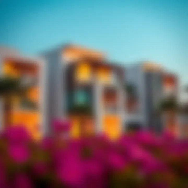 Architectural view of Jumeirah Village Triangle showcasing its modern design