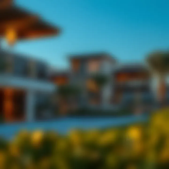 Residential spaces in the Jumeirah Village Triangle highlighting community living