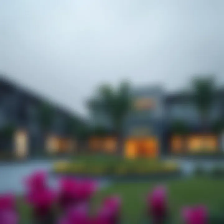 Amenities in Layan Community Local amenities including parks and shops in Layan community