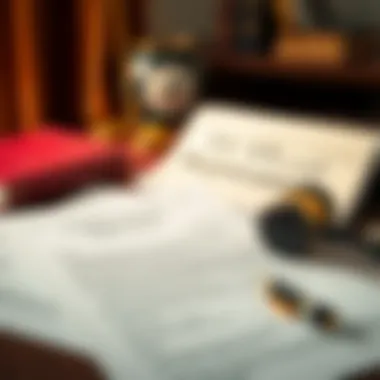 Visual representation of legal documents involved in property registration