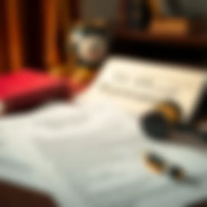 Visual representation of legal documents involved in property registration