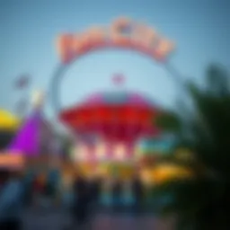 A vibrant view of Fun City at Madina Mall showcasing its thrilling rides.