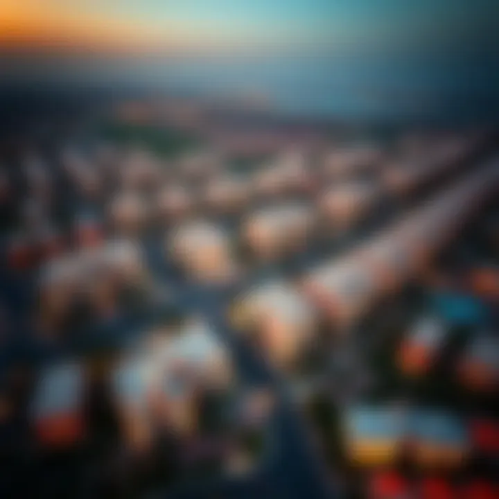 Aerial view of Masaken Al Qusais showcasing its residential complexes