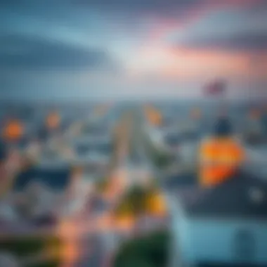 Aerial perspective of a vibrant Meydan community