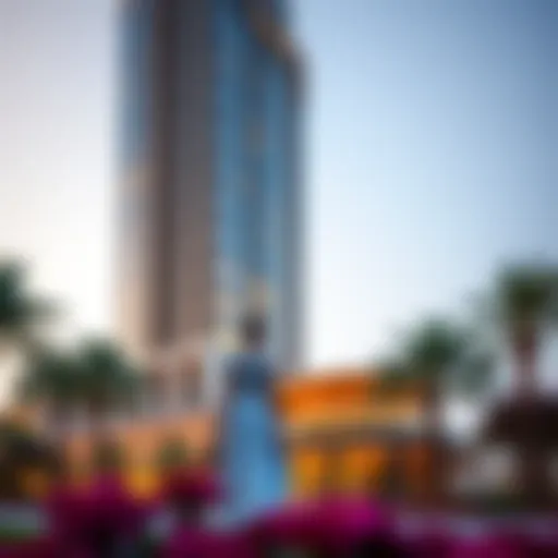 Exterior view of Millennium Executive Tower showcasing its unique architectural design