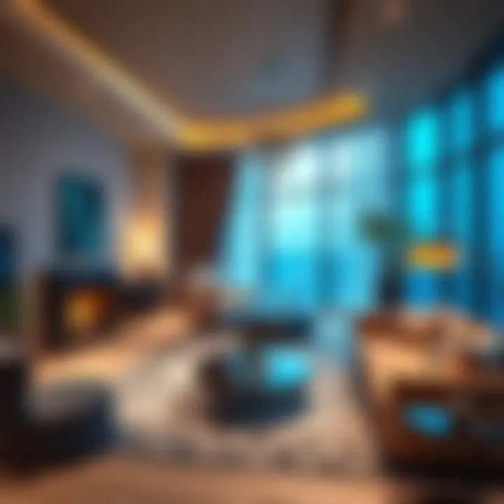 Luxurious interior design of a living area in Millennium Montrose