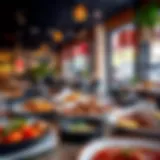 Diverse dishes from local restaurants showcasing culinary variety