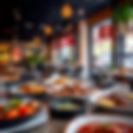 Diverse dishes from local restaurants showcasing culinary variety