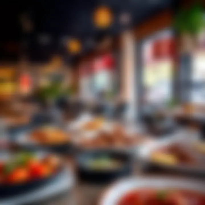 Diverse dishes from local restaurants showcasing culinary variety