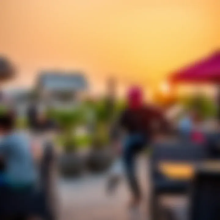 Vibrant lifestyle in Nakheel International City with outdoor activities and social spaces