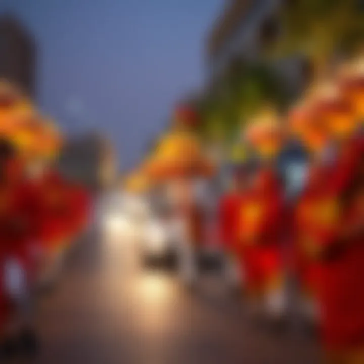 Cultural Parade in Dubai A vibrant parade showcasing traditional Emirati culture and modern achievements.