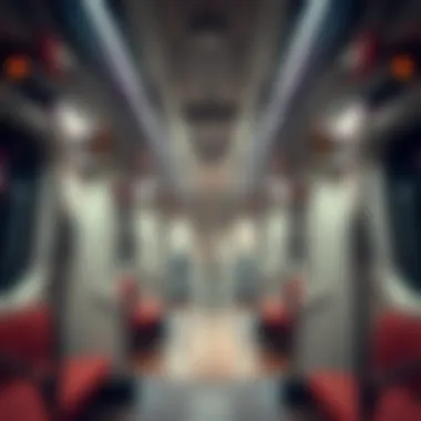 Dubai Metro Train Interior Interior of a Dubai metro train showcasing modern design