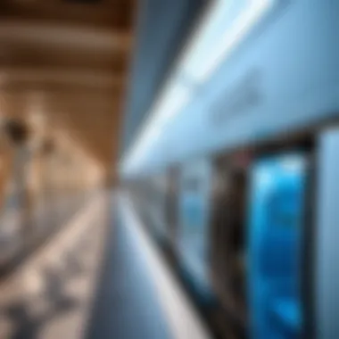 Metro Route to Blue Water Dubai A map of the Dubai metro system highlighting the route to Blue Water