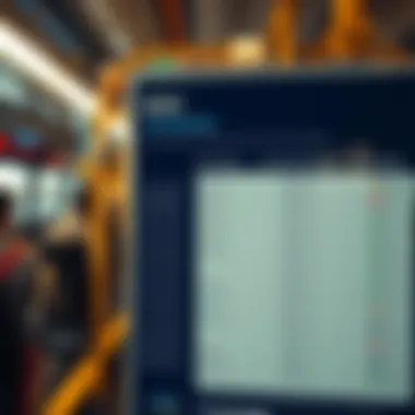 Infographic showing bus schedules and service providers