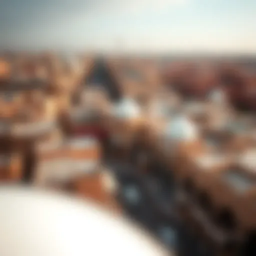 Aerial view of Souq Nayef showcasing its architectural diversity