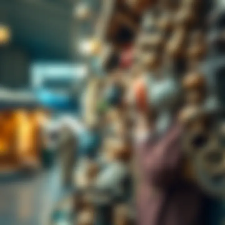Local artisans displaying crafts in Souq Nayef