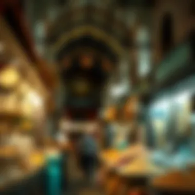 Interior scene of a traditional market stall in Souq Nayef