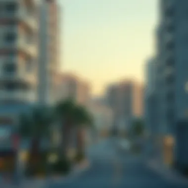 Modern residential buildings surrounding Souq Nayef
