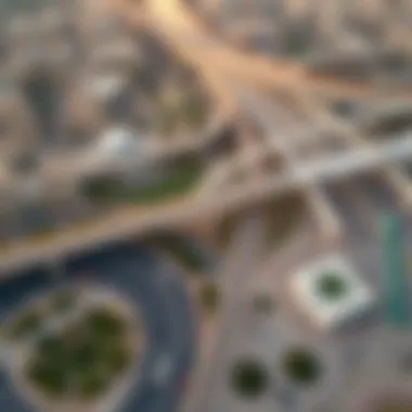 Infrastructure Developments in Dubai Aerial view of infrastructure developments enhancing connectivity in Dubai