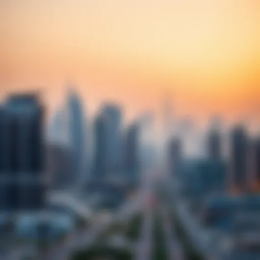 Overview of the Dubai skyline highlighting real estate development