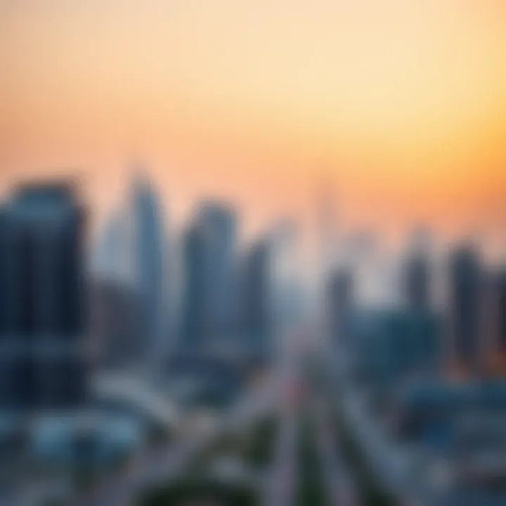 Overview of the Dubai skyline highlighting real estate development