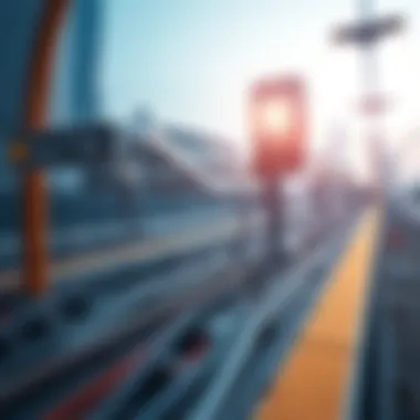 Detailed view of the Dubai Metro network layout