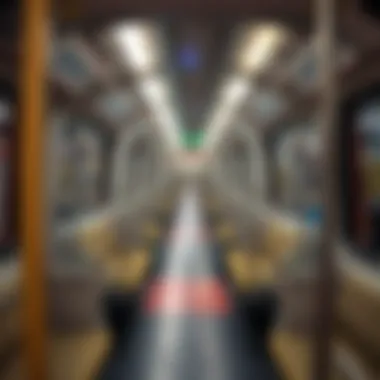 Interior view of a Dubai Metro train