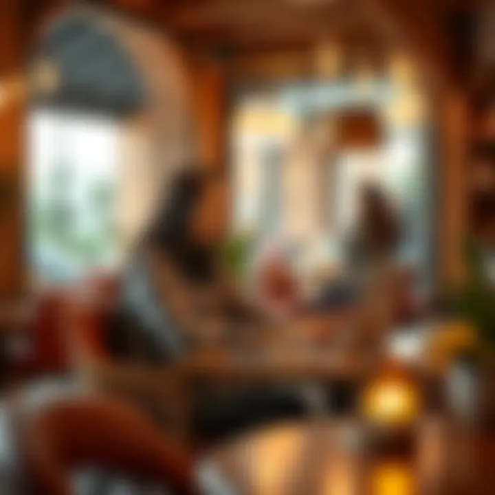 The Freelancing Lifestyle in Dubai Freelancer working remotely in a cozy café