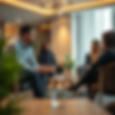 Community members discussing noise-related issues Residents engaging in community discussion