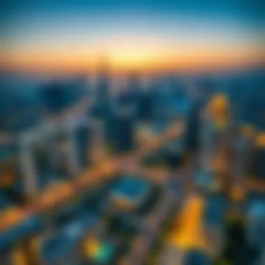 Aerial view of Dubai skyline showcasing luxury properties