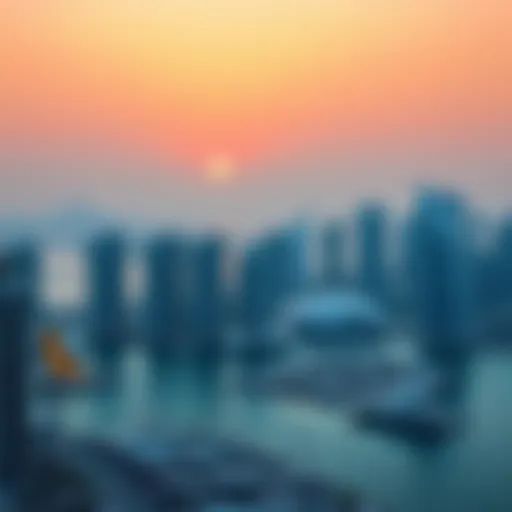 Stunning skyline view of Dubai Marina