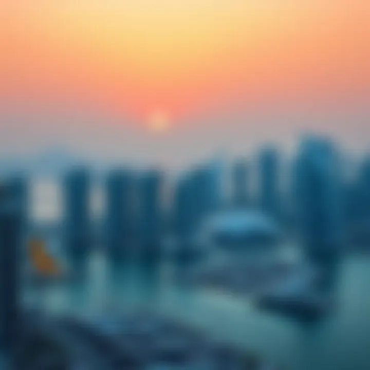 Stunning skyline view of Dubai Marina