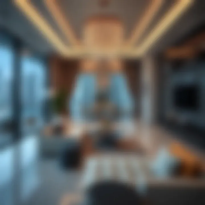 Luxurious apartment interior in Dubai Marina