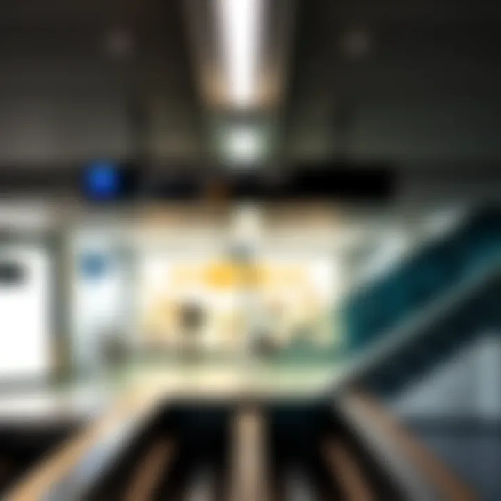 Interior of Dubai Outlet Mall Metro Station showcasing facilities