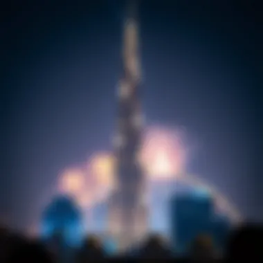Burj Khalifa Illuminated for New Year Festivities Stunning view of the Burj Khalifa during celebrations