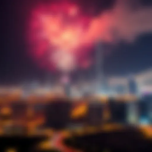 Spectacular fireworks display over Dubai skyline